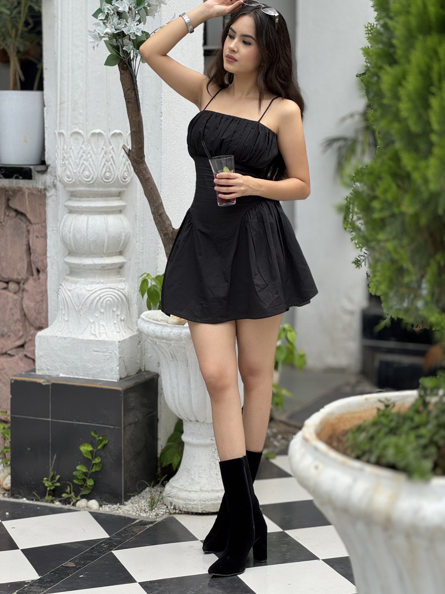 Black Rose Corset Dress