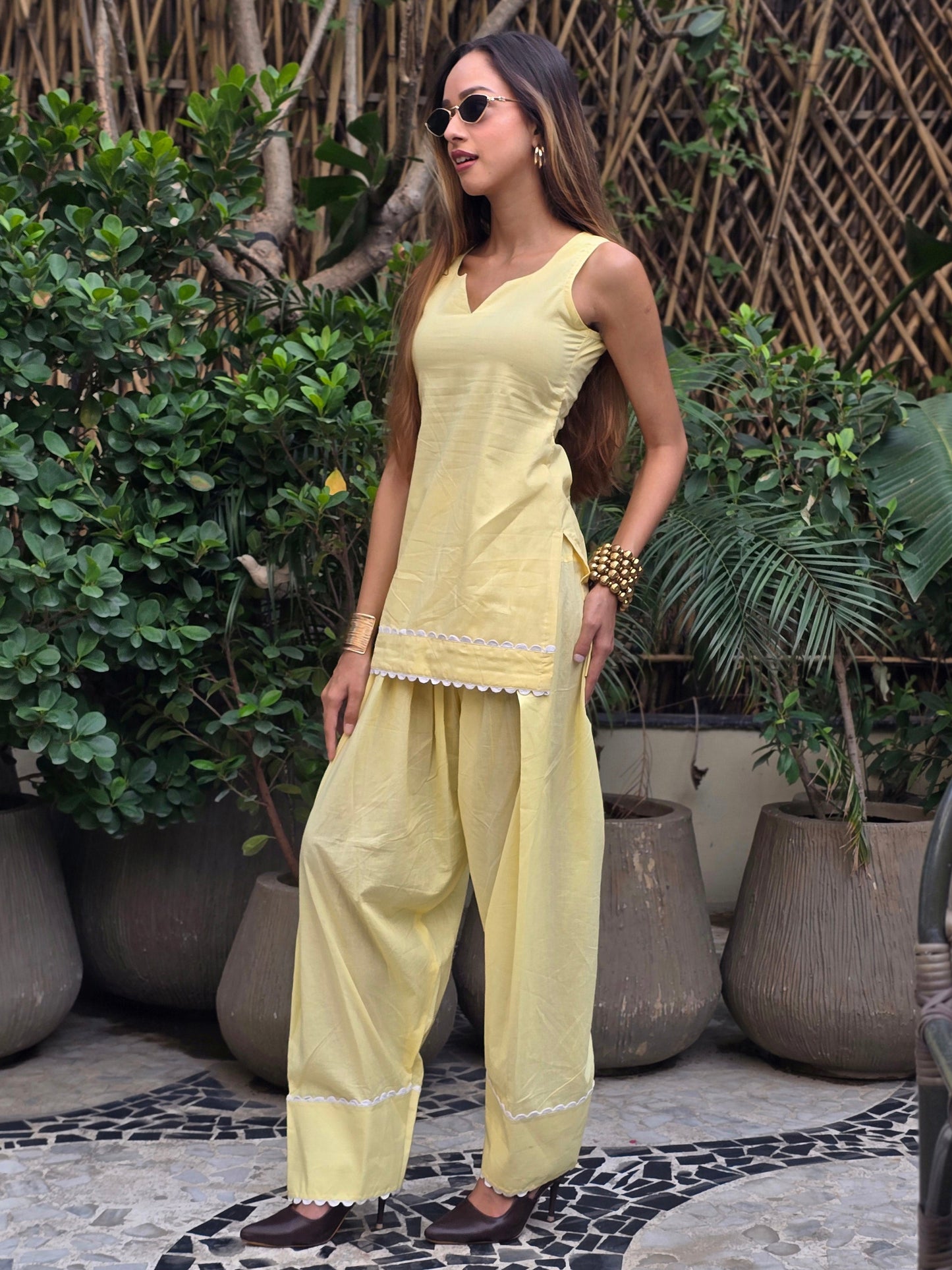 Geet kurta with farshi salwar set