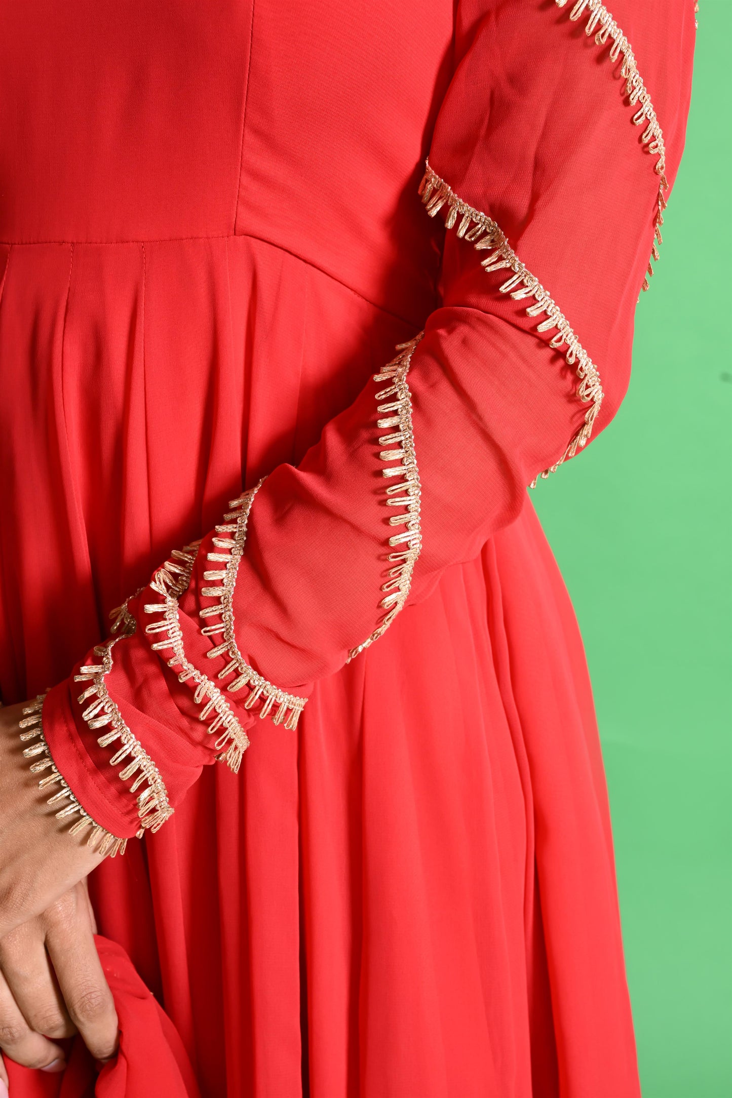 Riti red anarkali set