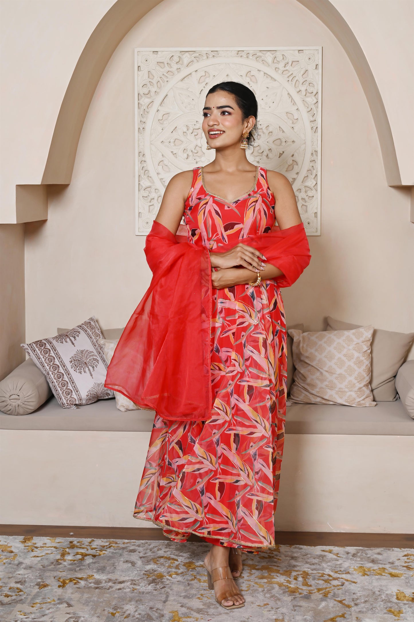 Rutvi organza suit set