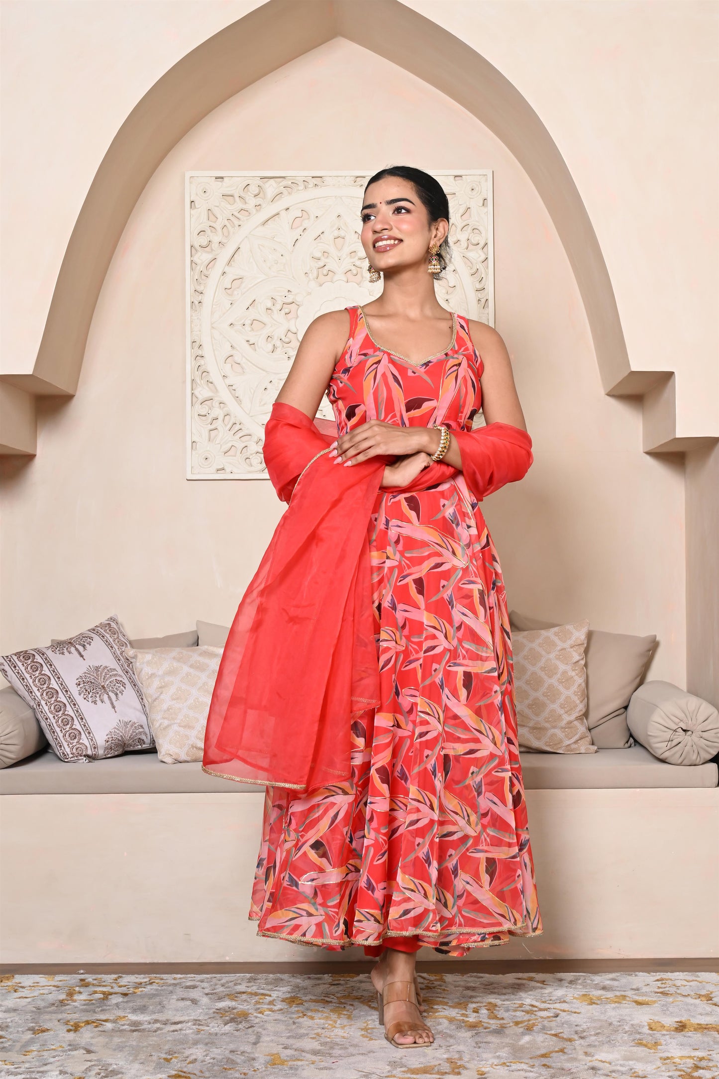 Rutvi organza suit set