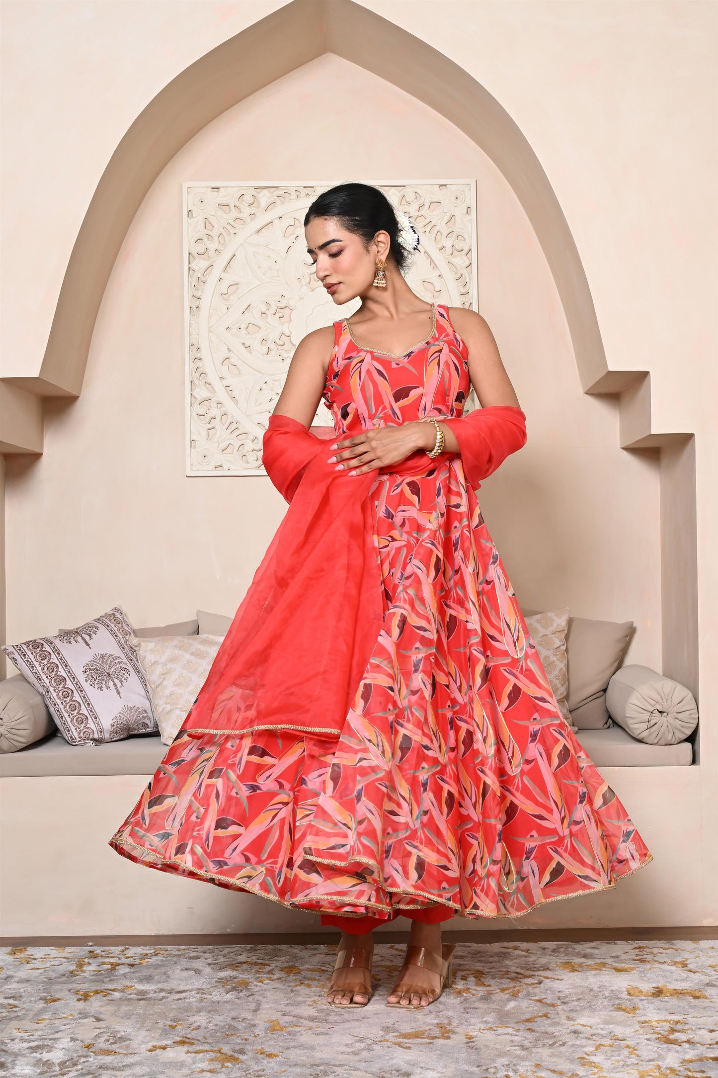 Rutvi organza suit set
