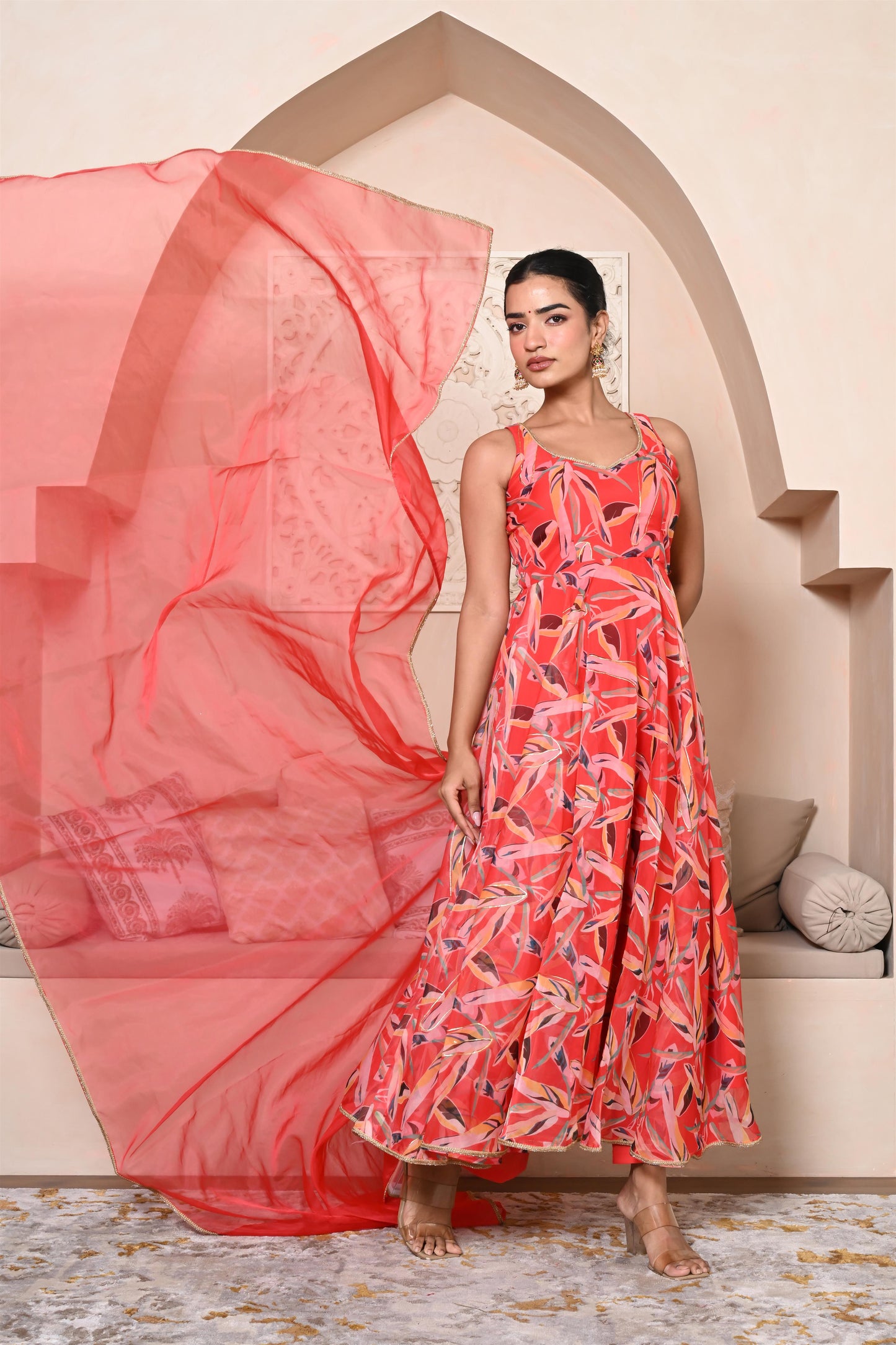 Rutvi organza suit set