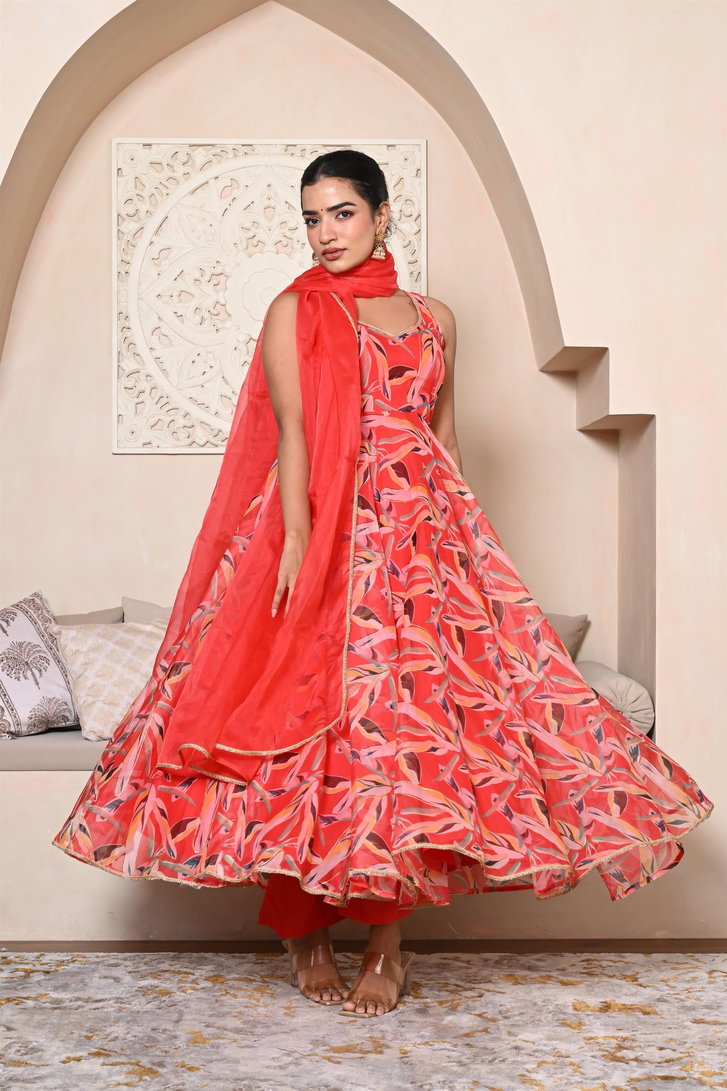 Rutvi organza suit set