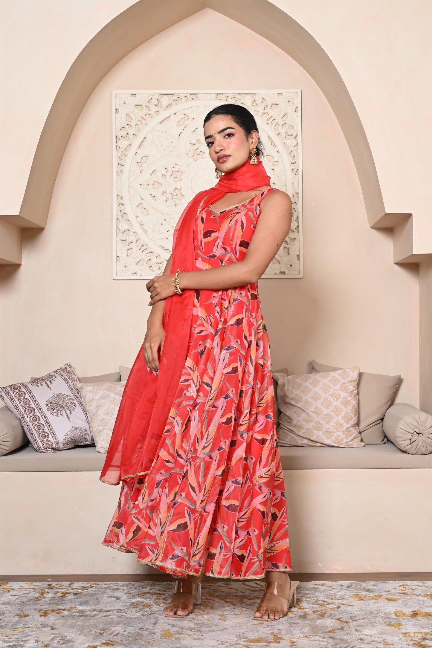 Rutvi organza suit set