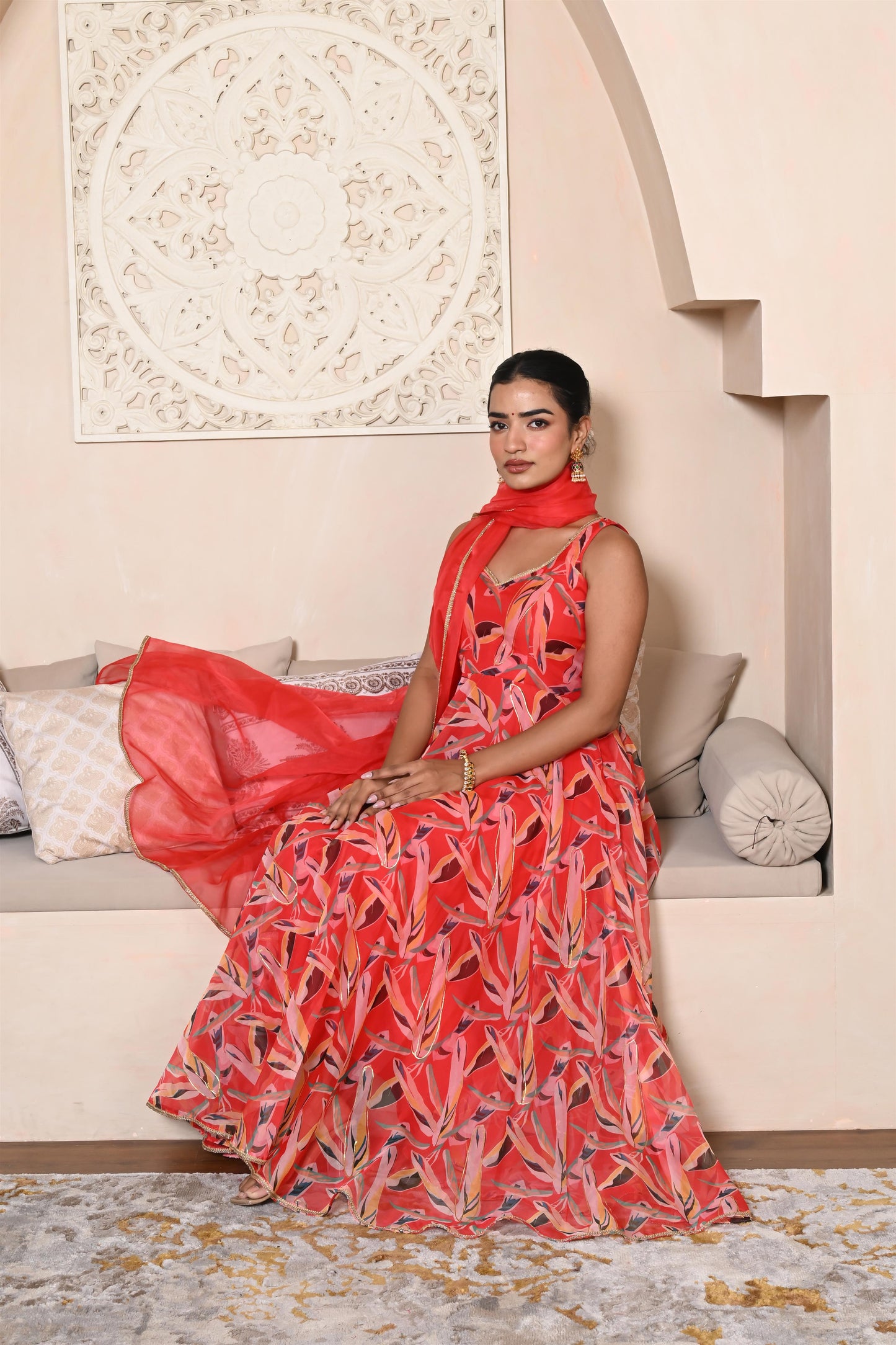 Rutvi organza suit set