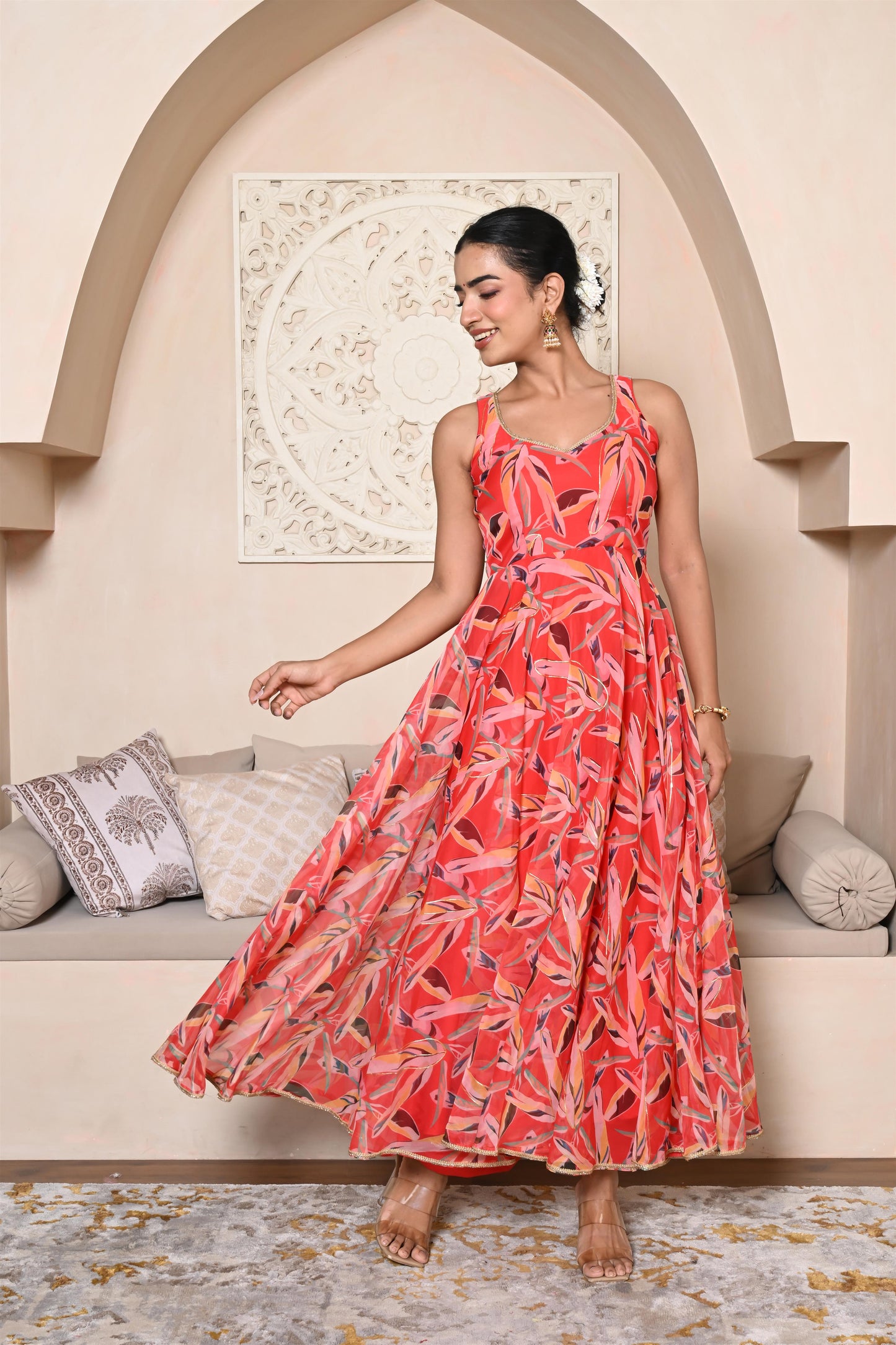 Rutvi organza suit set