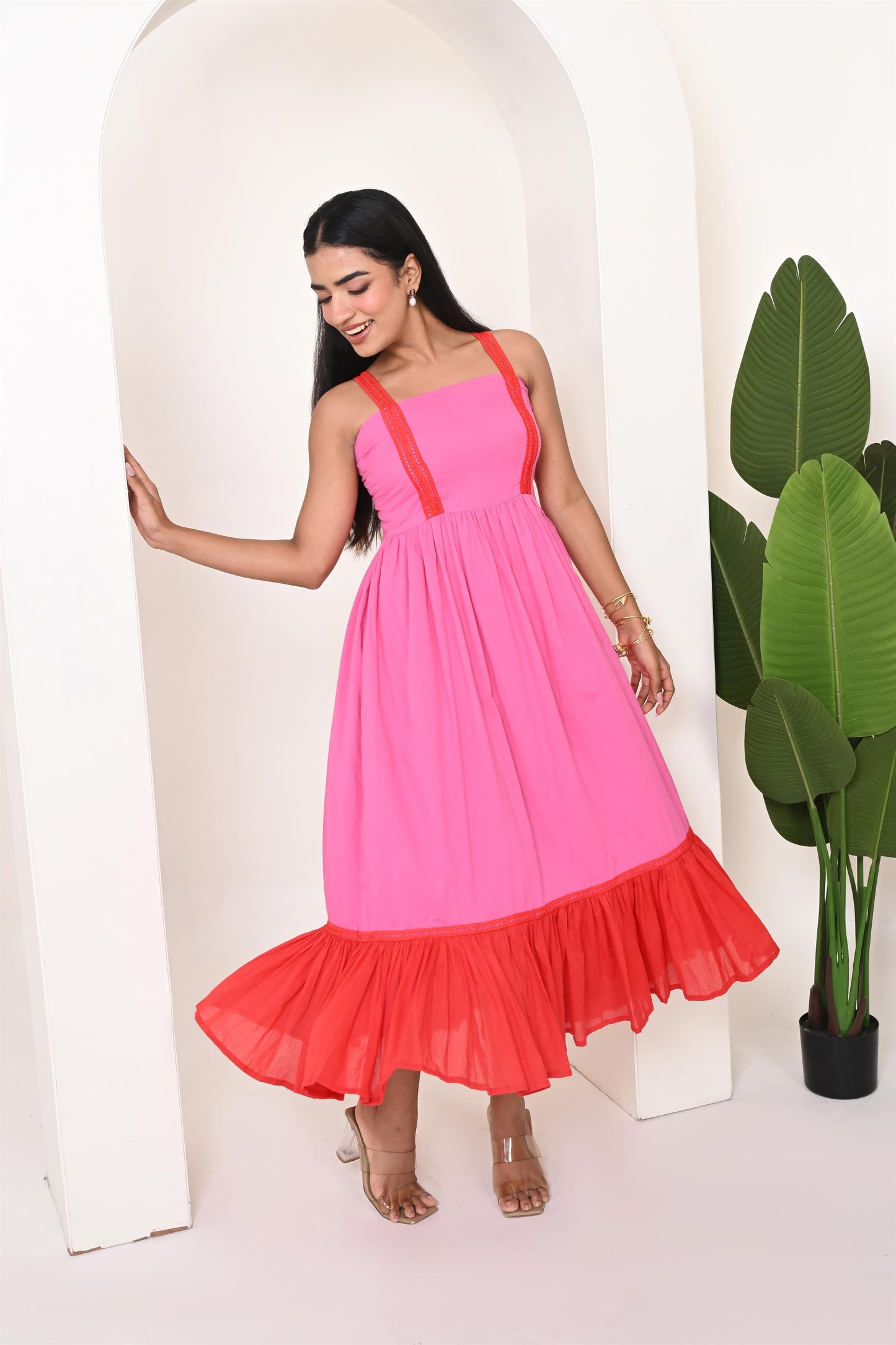 Candy floss cotton dress