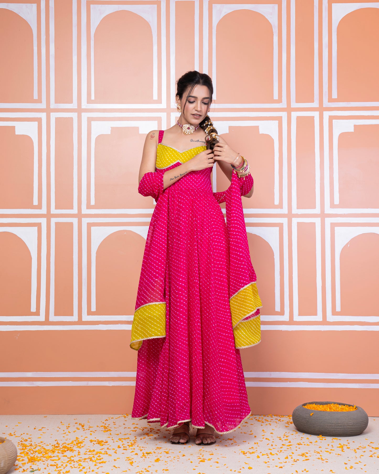 Shraddha lehariya anarkali set