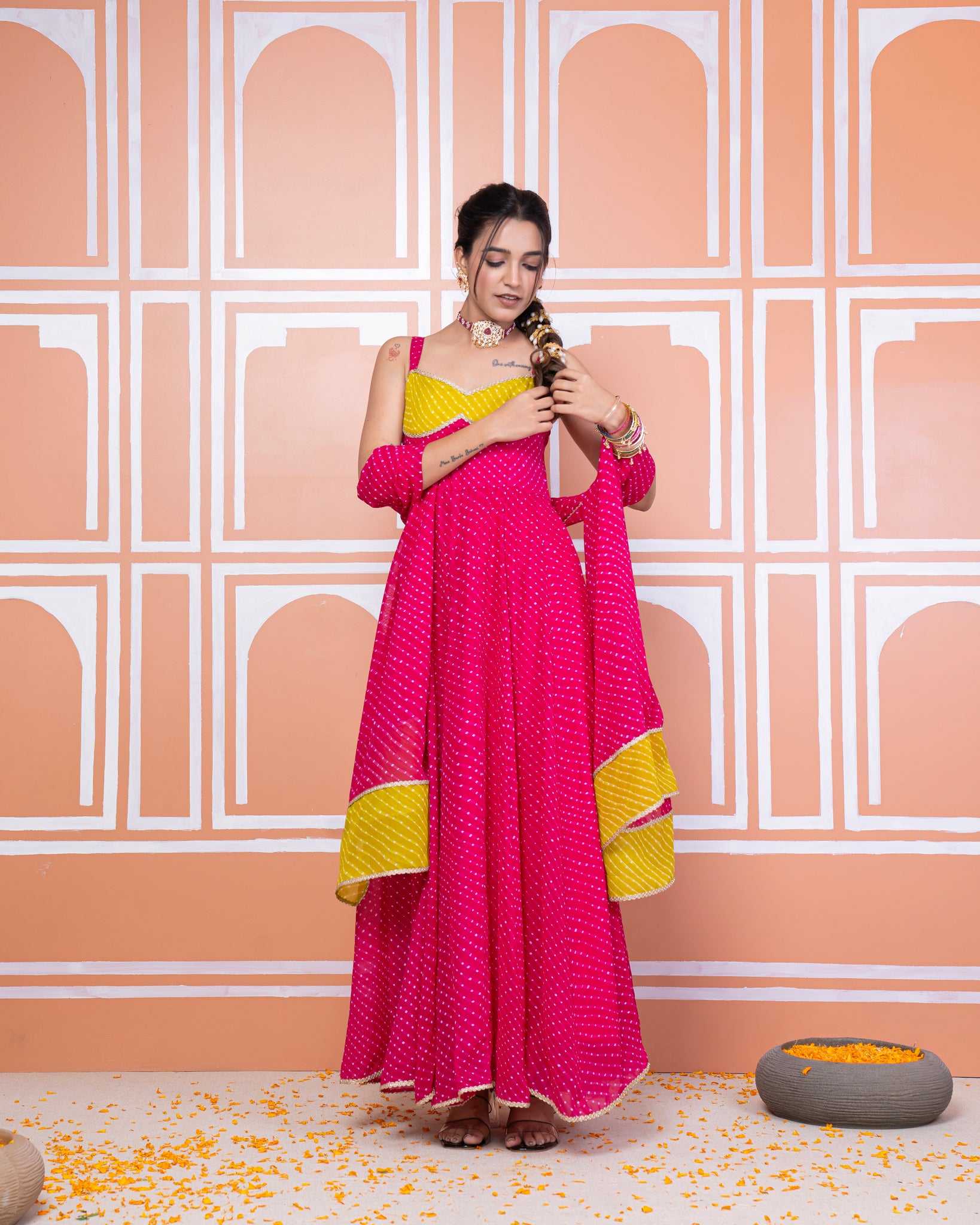 Shraddha lehariya anarkali set
