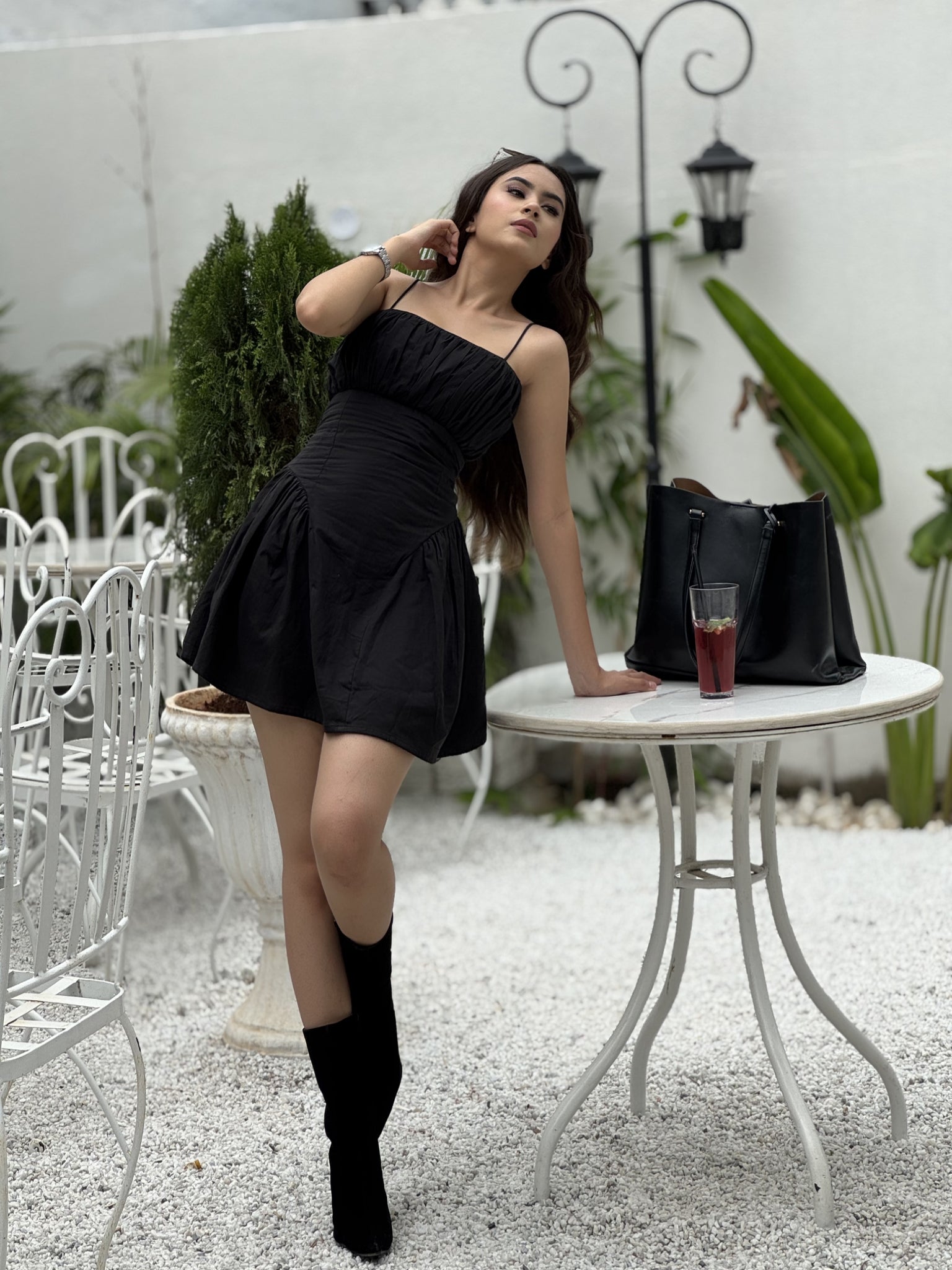 Black Rose Corset Dress