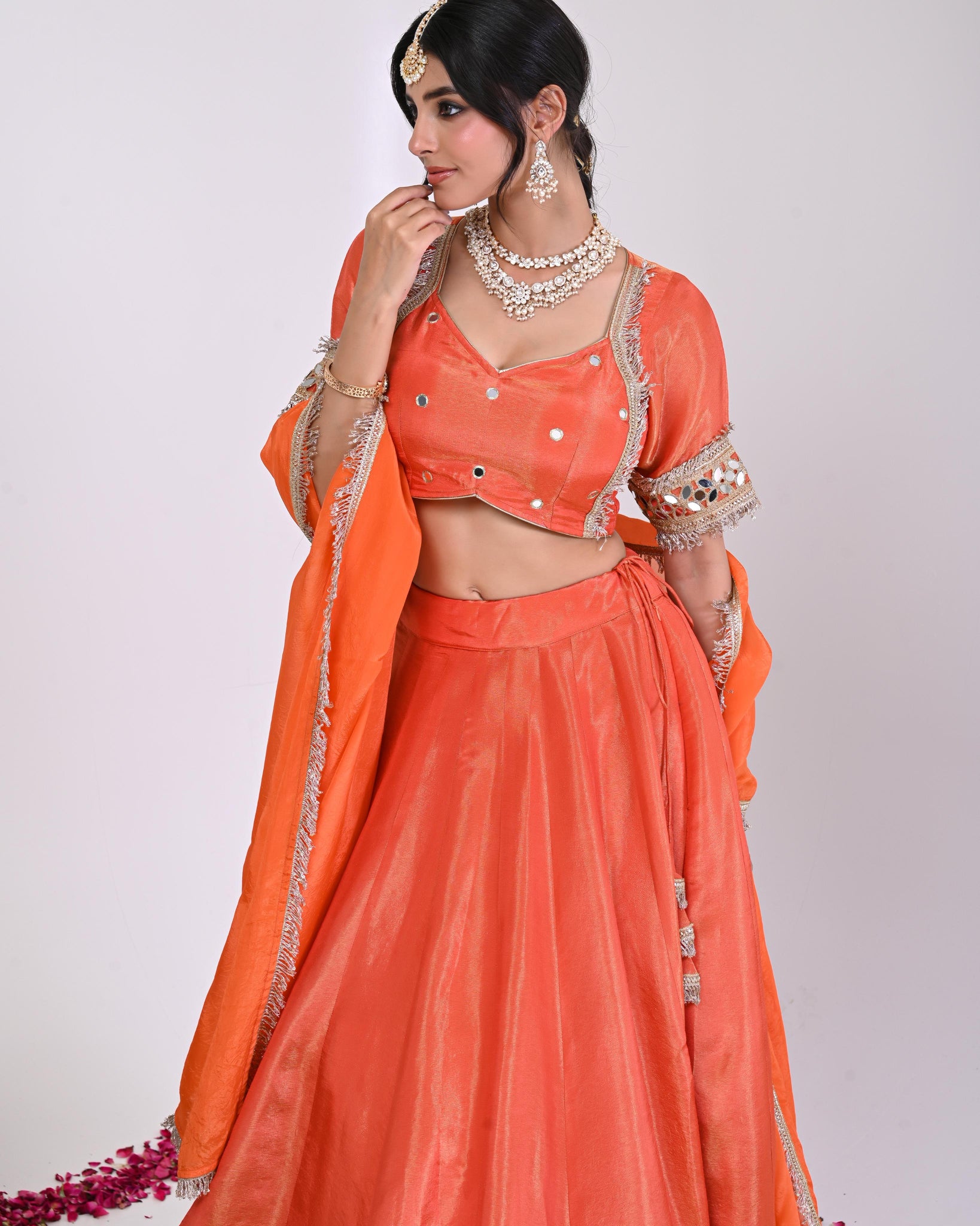 Riddhima Cosmo Aaina Lehanga Set
