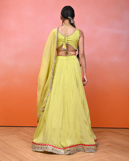 Aakriti Aaina Chinon Lehanga Set