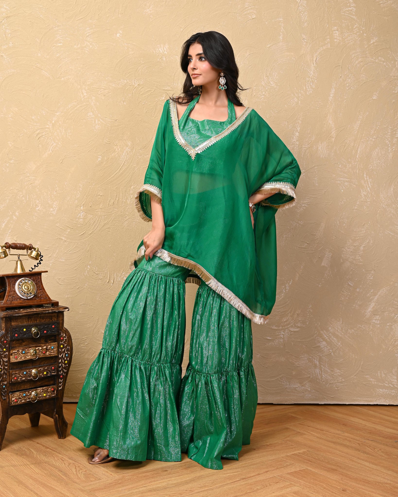 Anushka Organza Lurex Kaftan Set