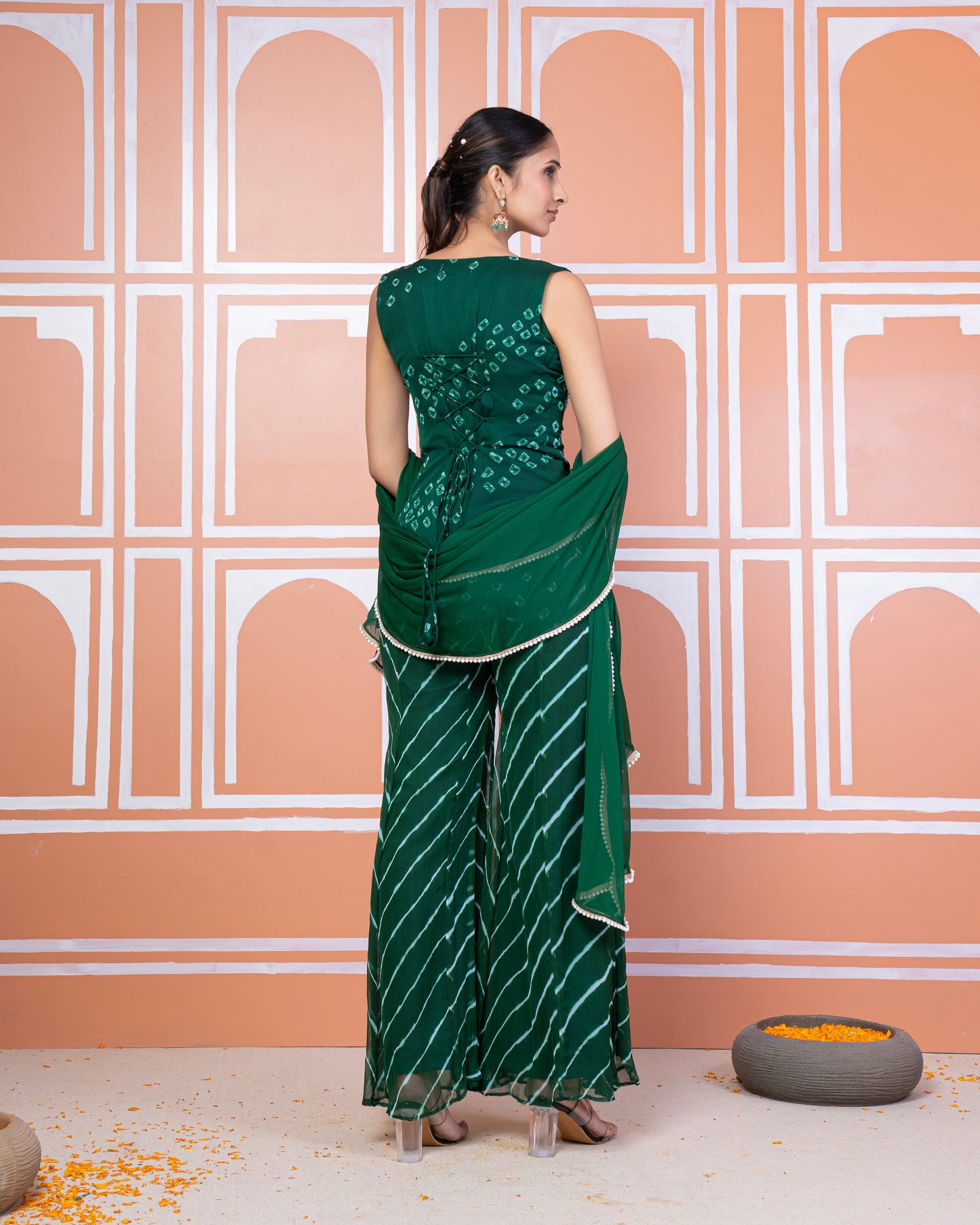 Heena bandhani-lehariya set