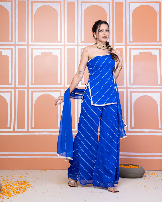 Barkha one shoulder palazzo set
