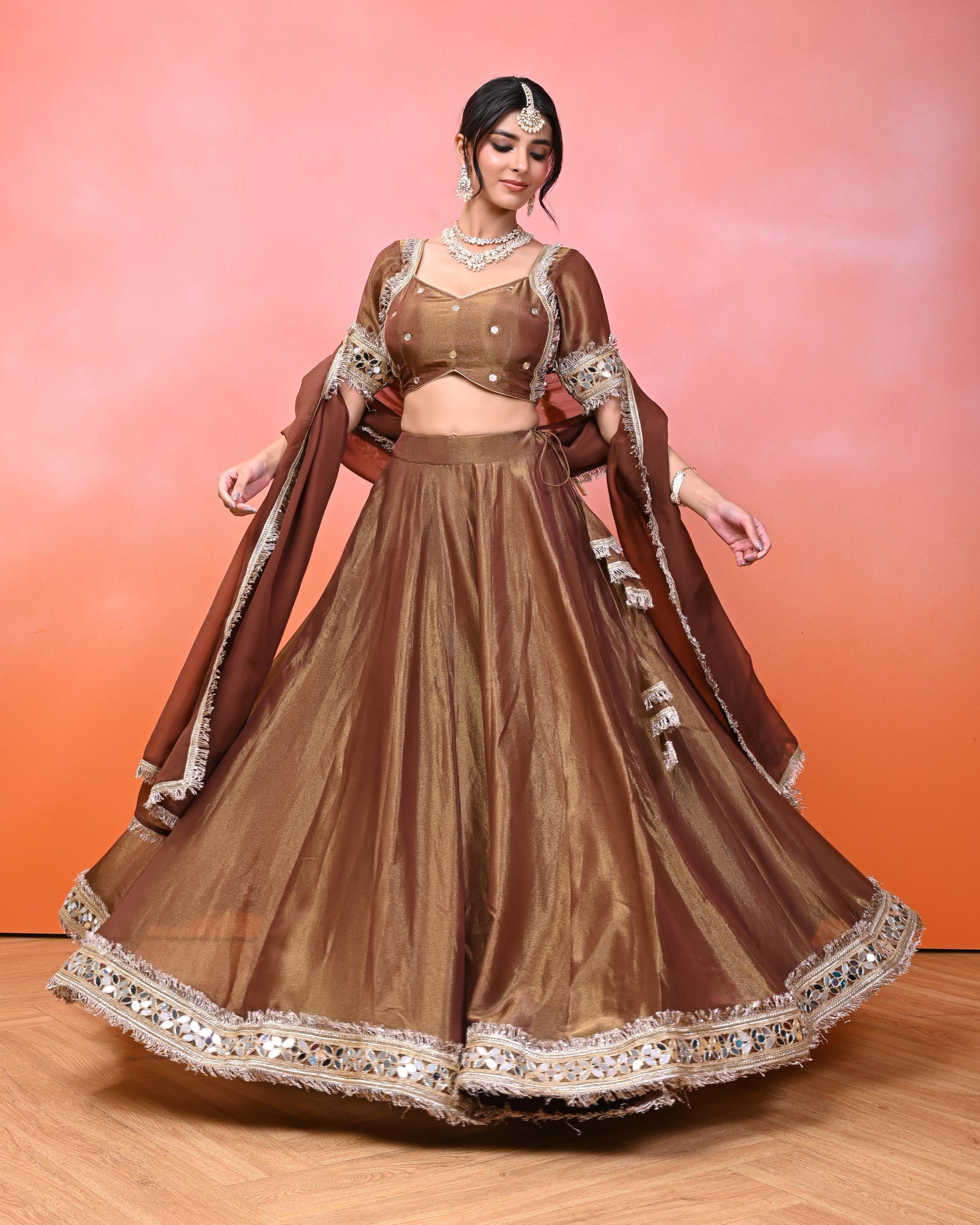 Anahita Cosmo Aaina Lehanga Set