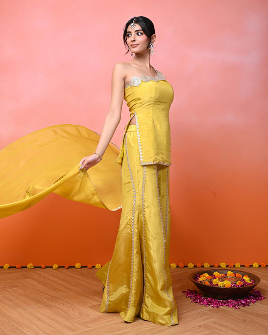 Anya Cosmo One Shoulder Sharara Set