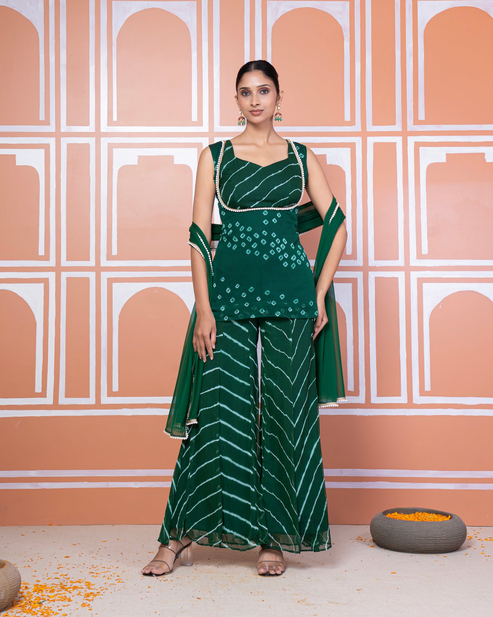 Heena bandhani-lehariya set