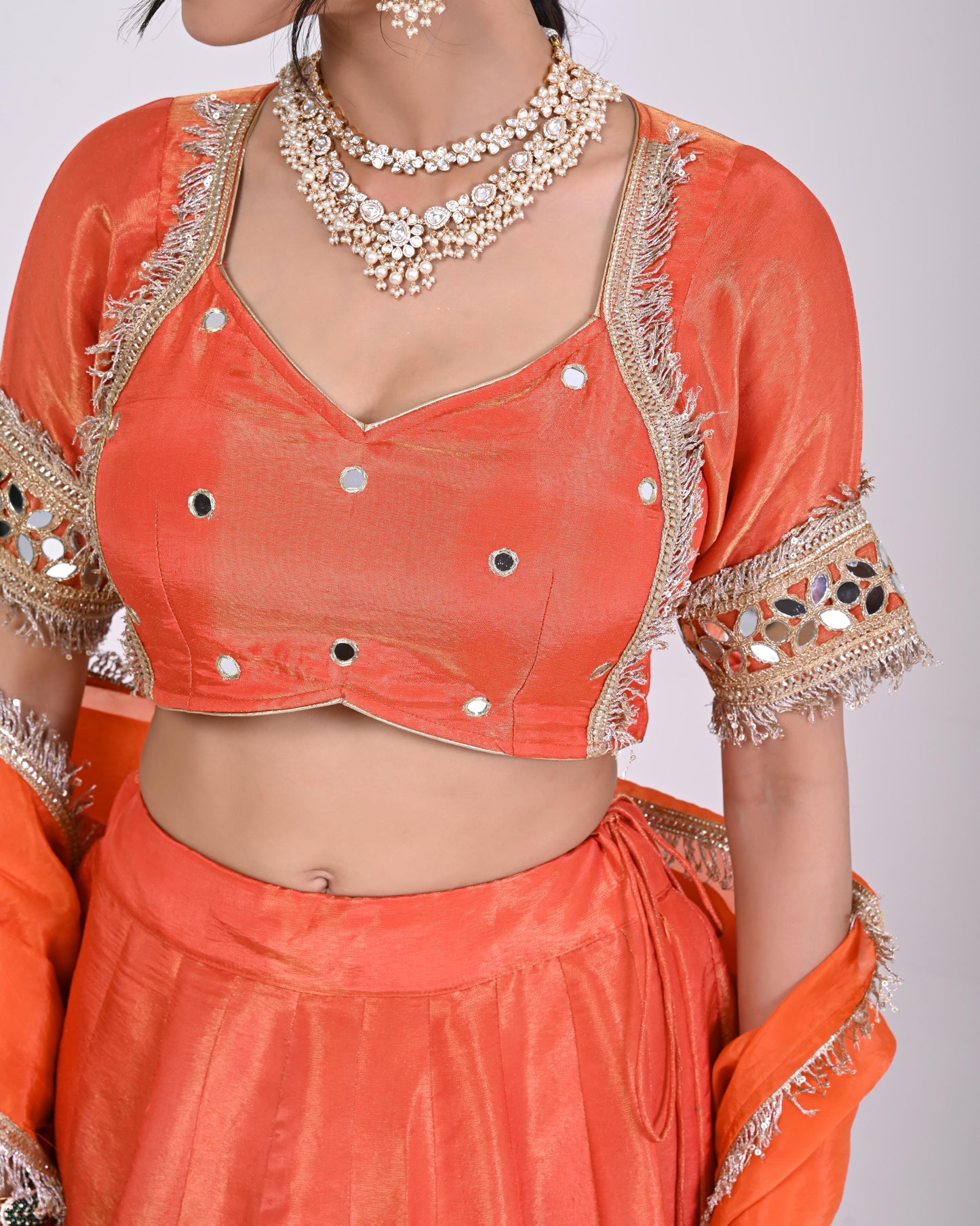 Riddhima Cosmo Aaina Lehanga Set