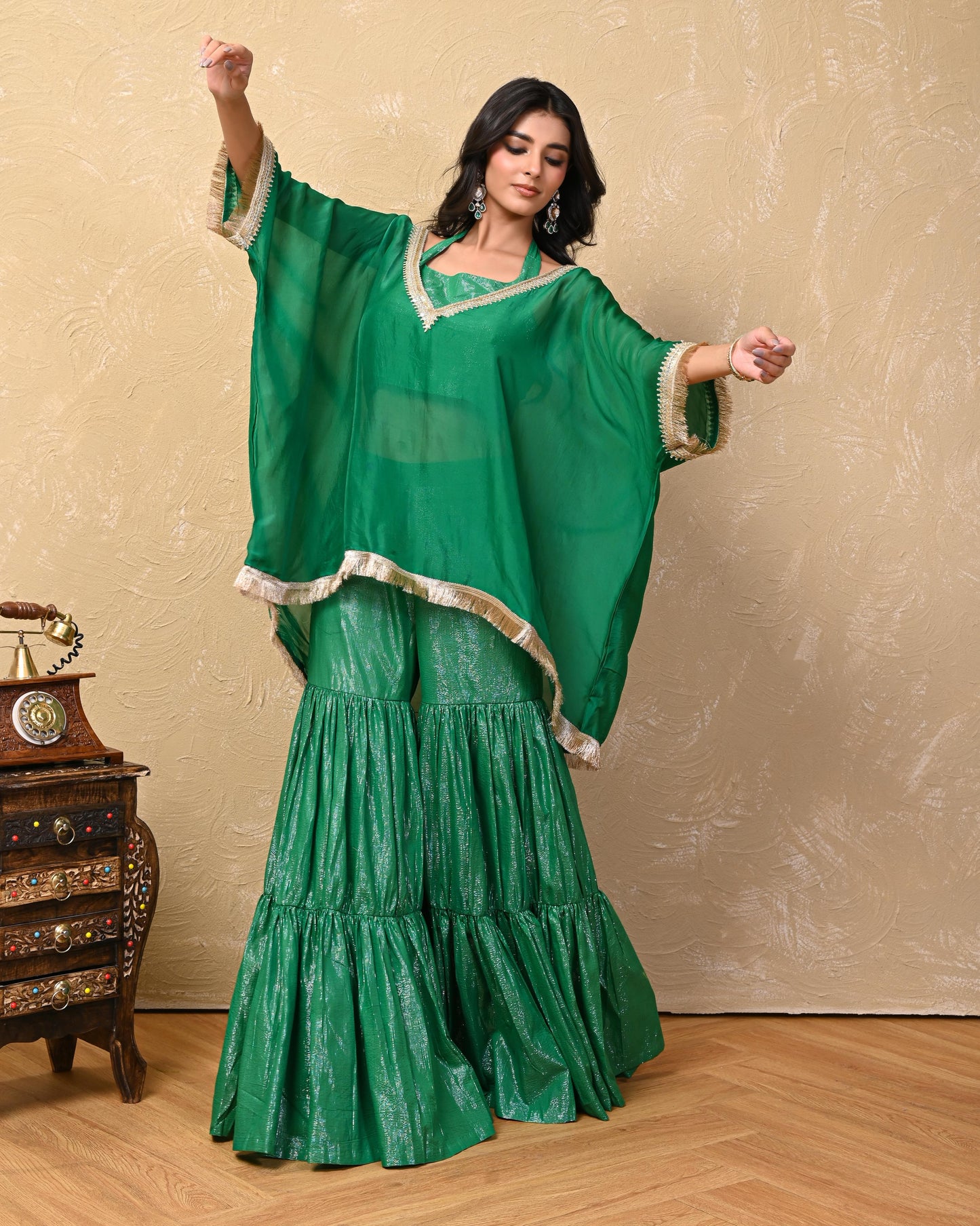 Anushka Organza Lurex Kaftan Set
