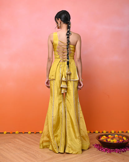 Anya Cosmo One Shoulder Sharara Set