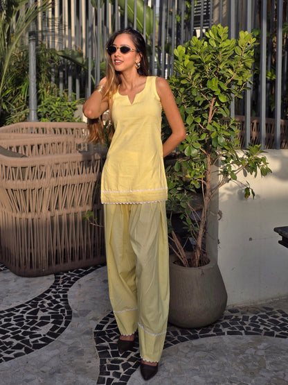 Geet kurta with farshi salwar set