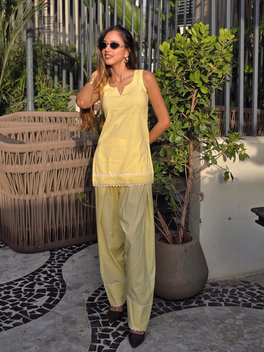 Geet kurta with farshi salwar set