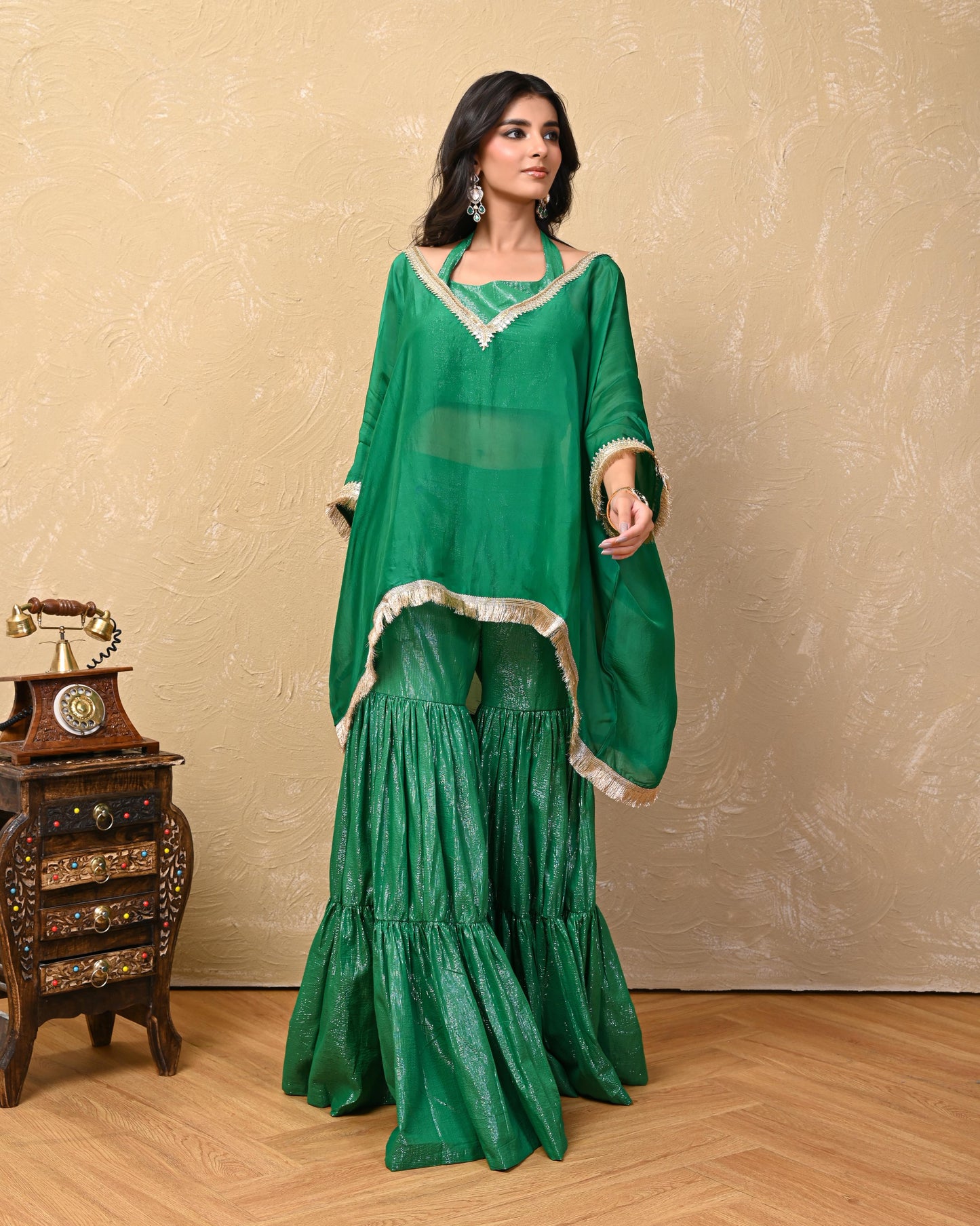 Anushka Organza Lurex Kaftan Set