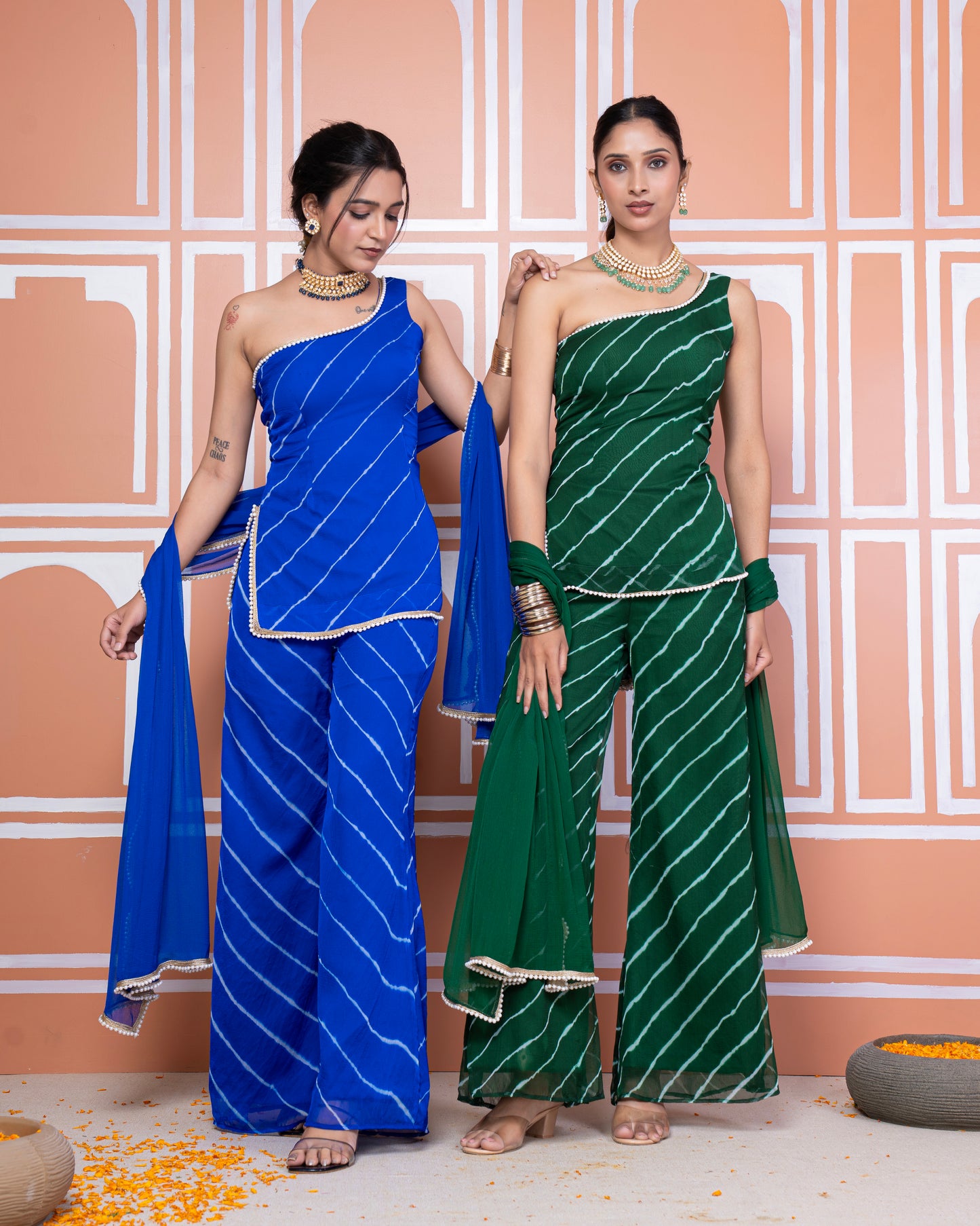 Barkha one shoulder palazzo set