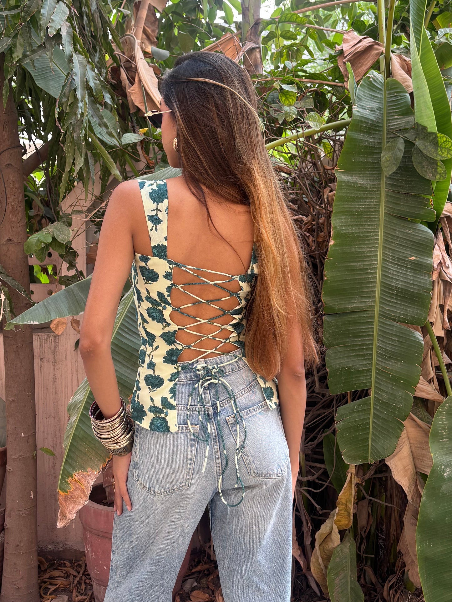 Avani cotton corset top