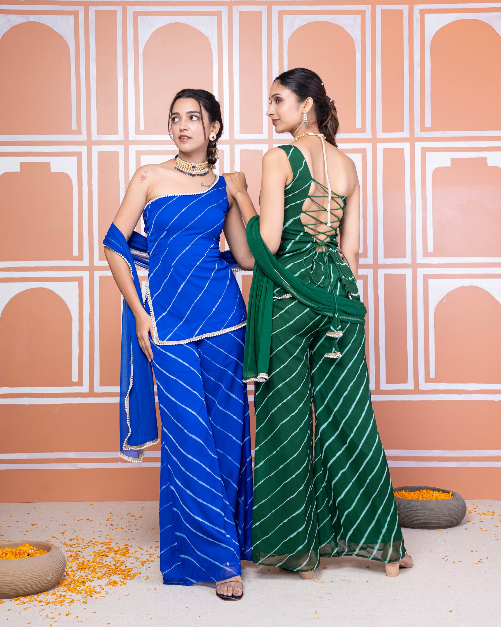 Prerna one shoulder palazzo set