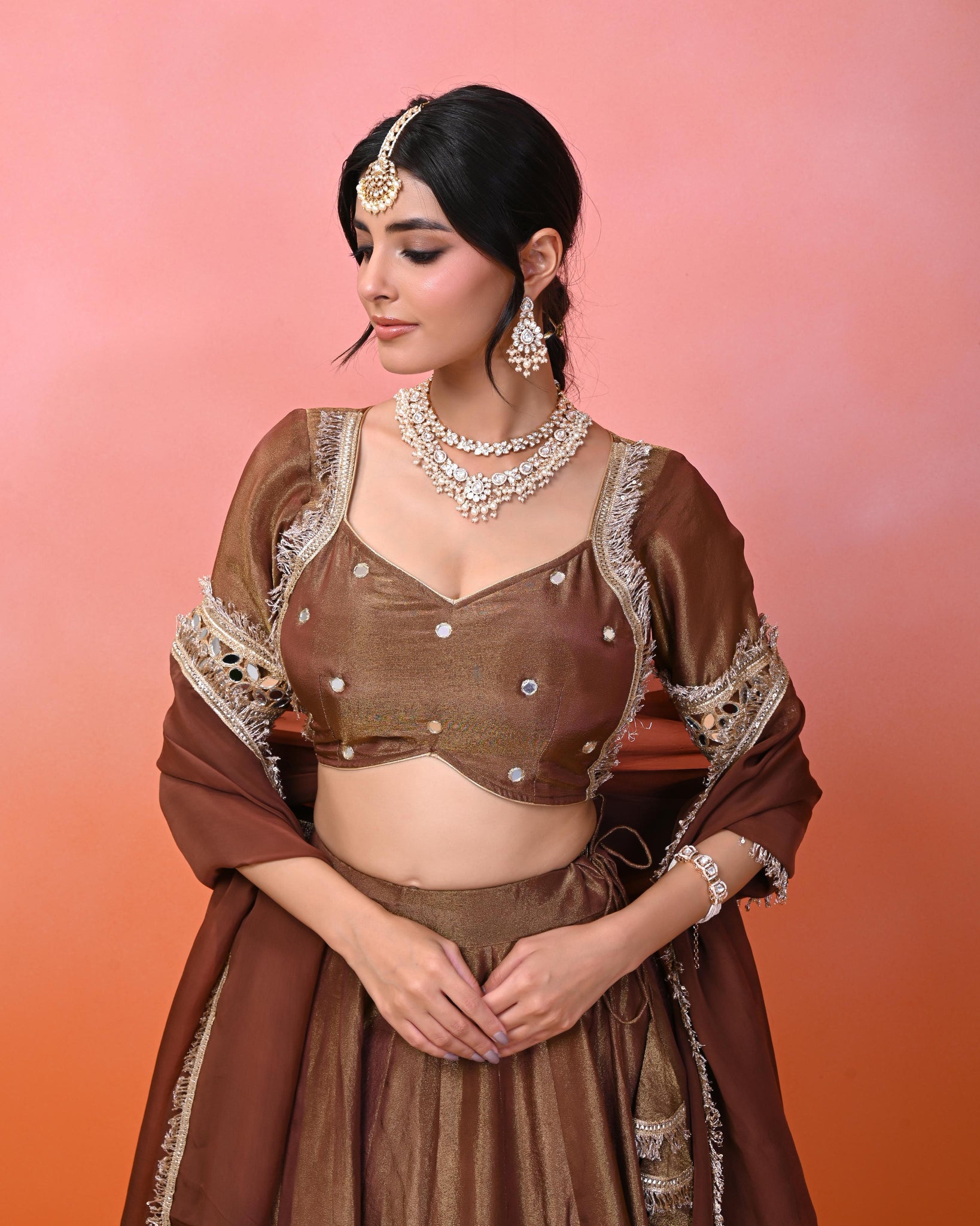 Anahita Cosmo Aaina Lehanga Set