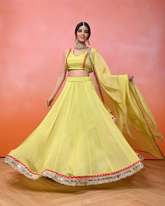 Aakriti Aaina Chinon Lehanga Set