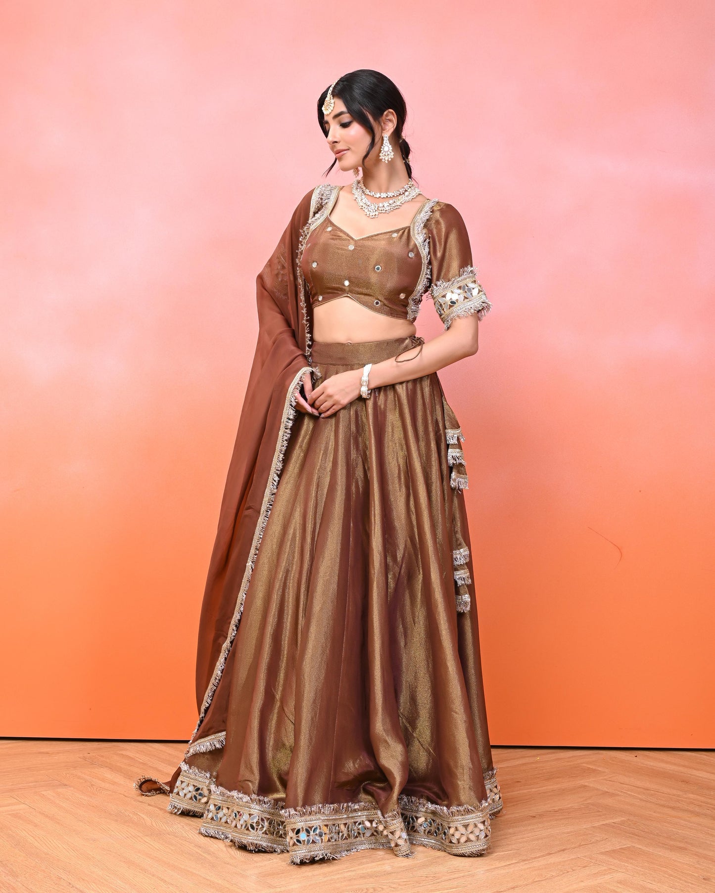 Anahita Cosmo Aaina Lehanga Set