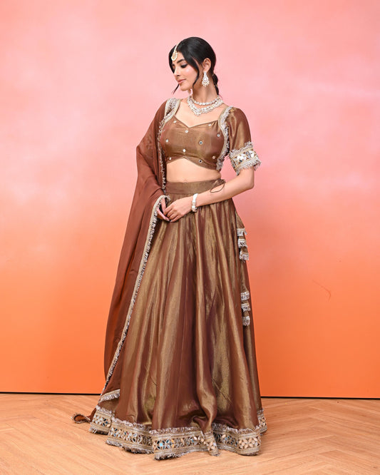Anahita Cosmo Aaina Lehanga Set