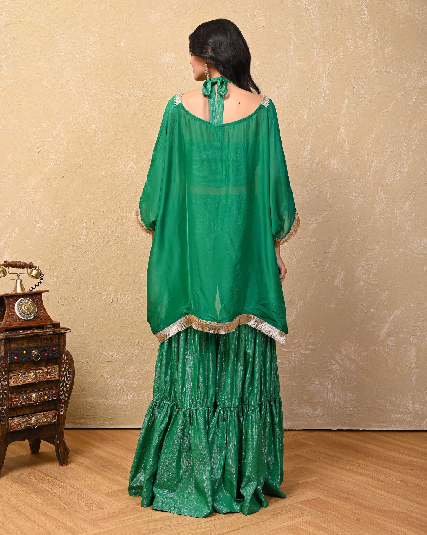 Anushka Organza Lurex Kaftan Set