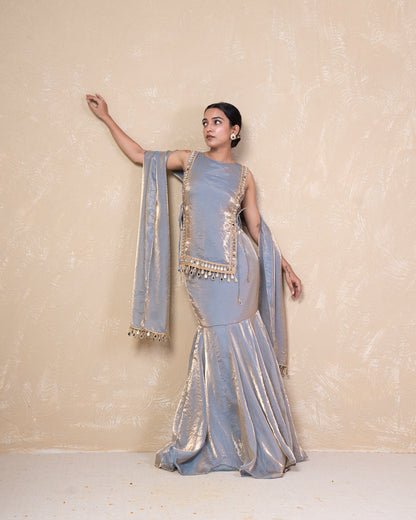 Ziya Mirror Silk Skirt Set