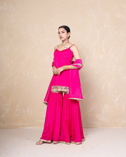 Haya Pink Chinon Garara Set