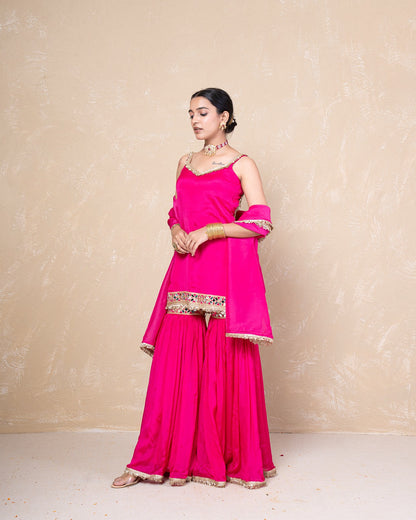 Haya Pink Chinon Garara Set
