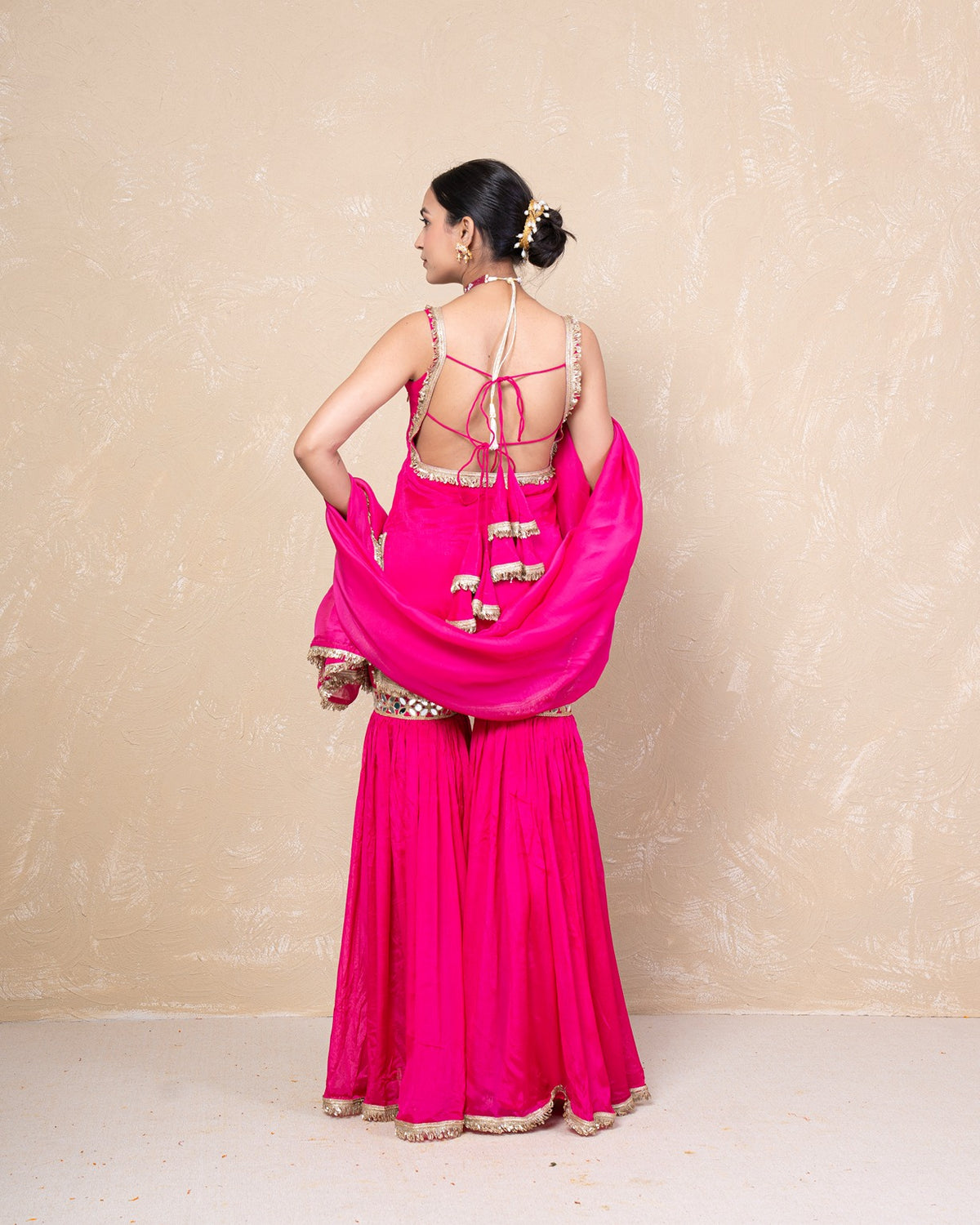 Haya Pink Chinon Garara Set