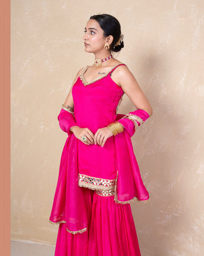 Haya Pink Chinon Garara Set