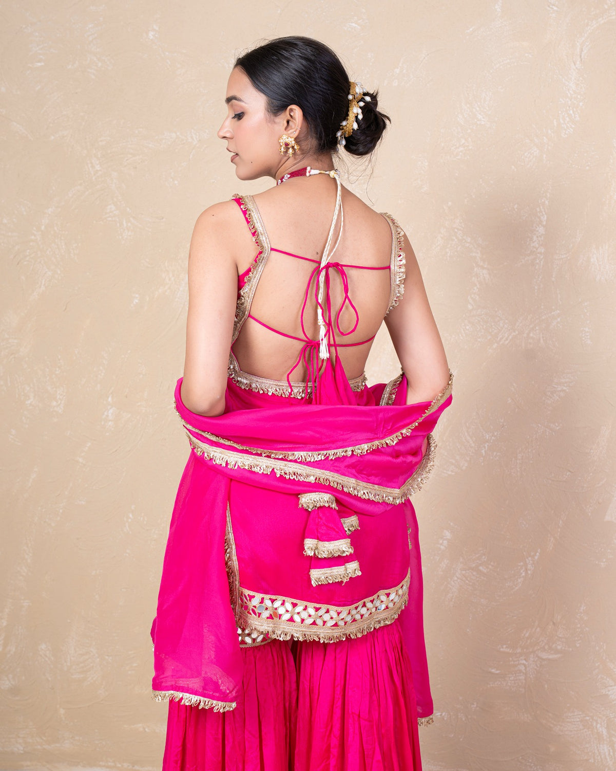 Haya Pink Chinon Garara Set