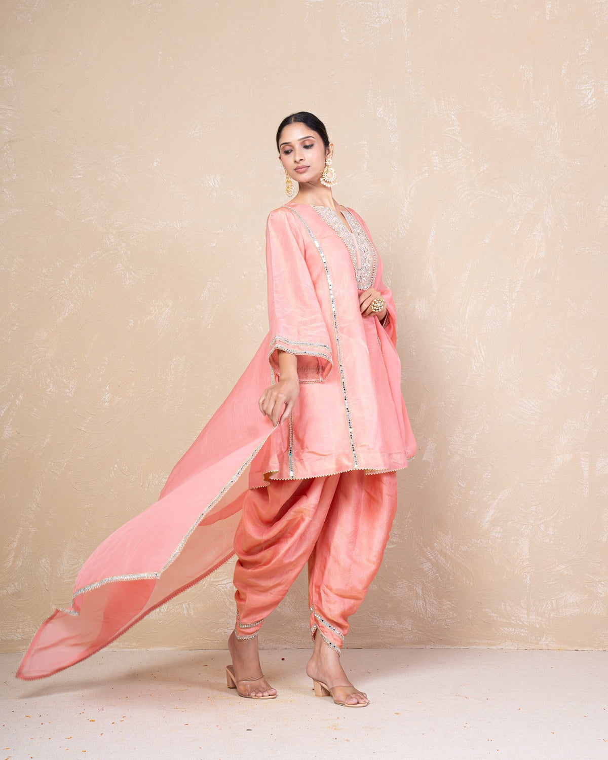 Nimrat Cosmo Mirrorwork Dhoti Set