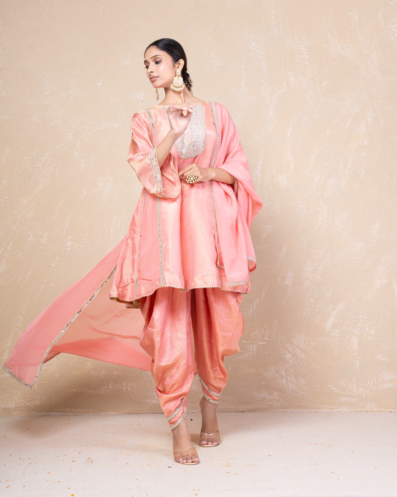 Nimrat Cosmo Mirrorwork Dhoti Set