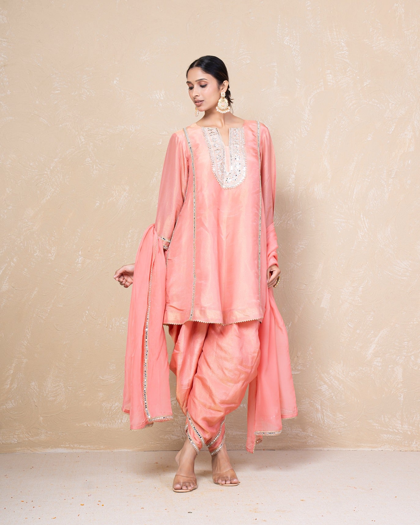 Nimrat Cosmo Mirrorwork Dhoti Set