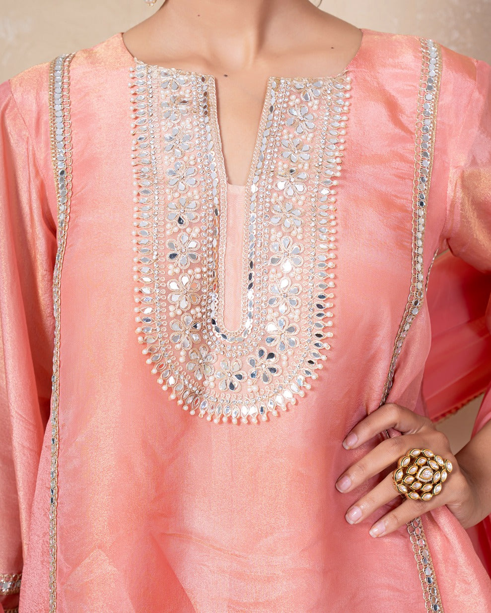 Nimrat Cosmo Mirrorwork Dhoti Set