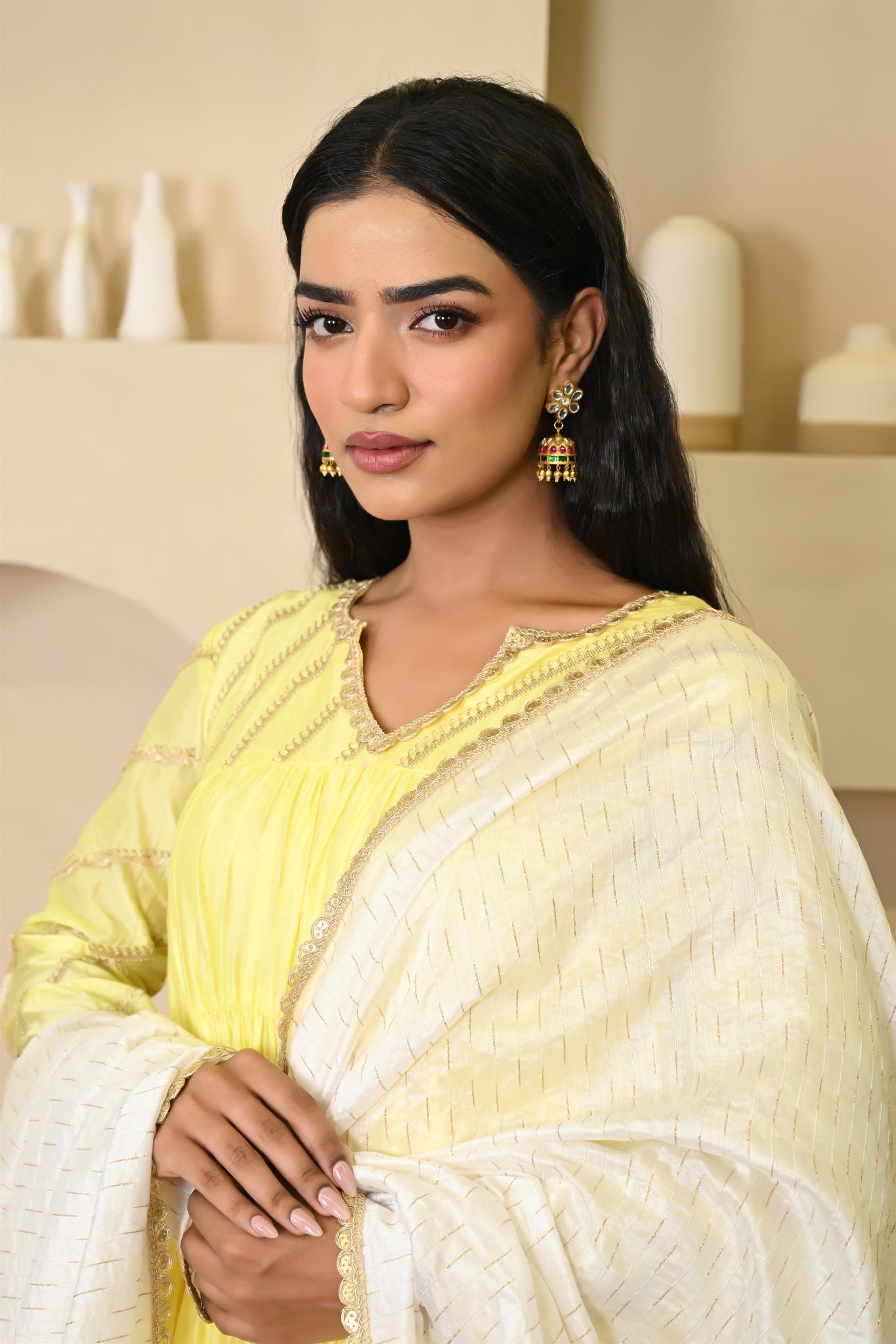 Bahni chanderi suit set