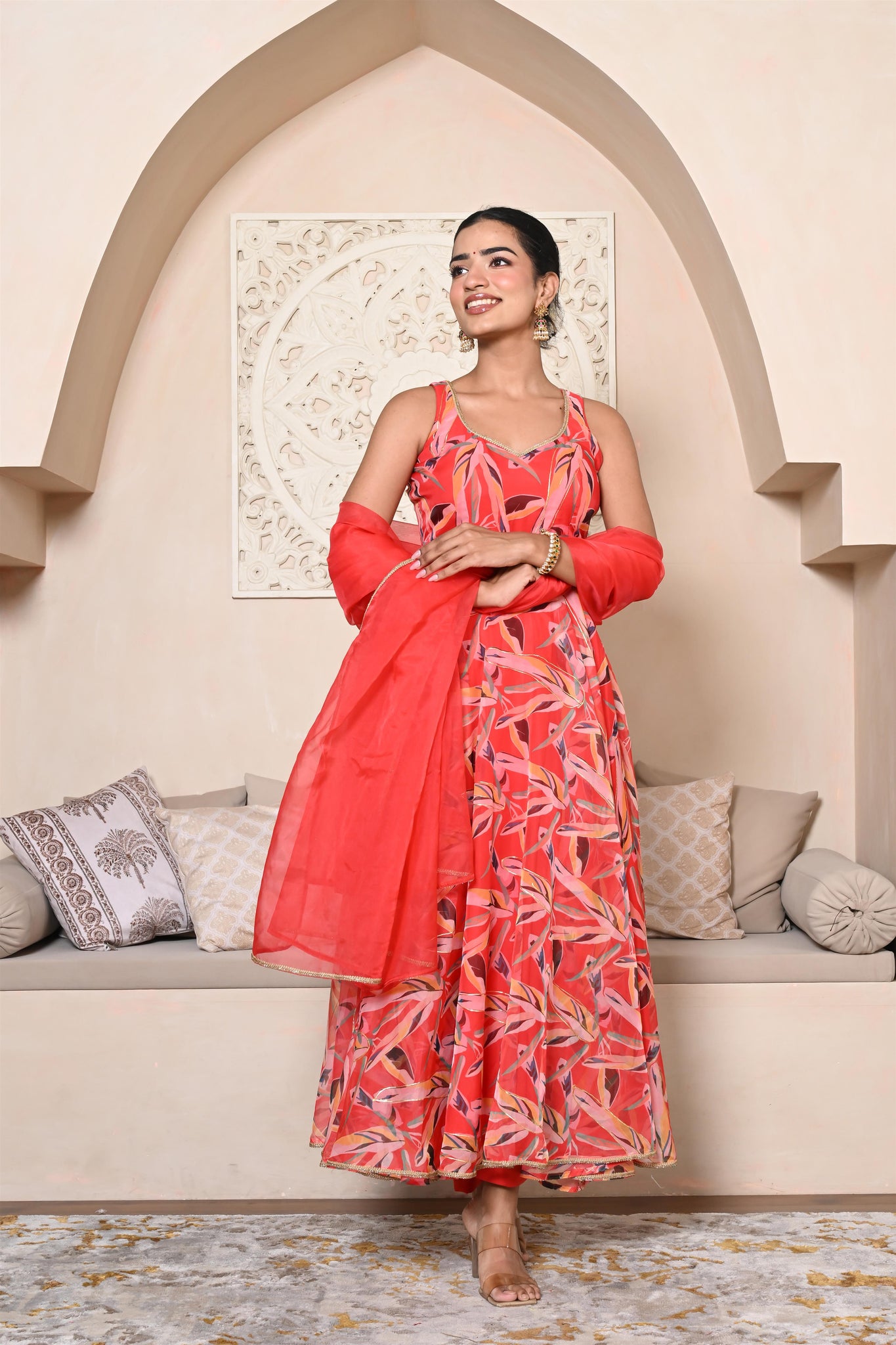 Rutvi organza suit set