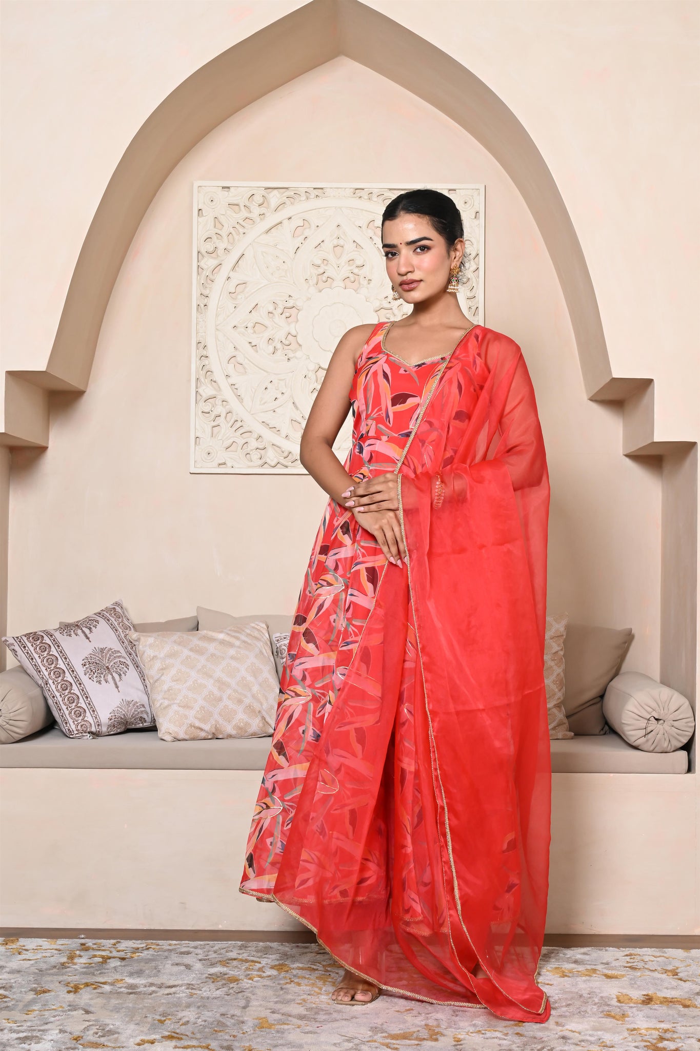 Rutvi organza suit set